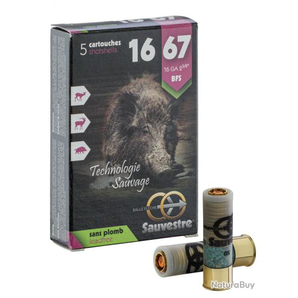 Sauvestre  balle grand gibier BFS sans plomb - Cal. 16/67 bte de 5