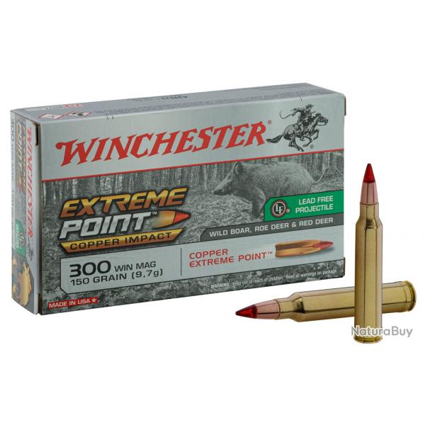 Winchester cal . 300Win Mag - 180gr Extreme Point Lead Free (Copper Impact)