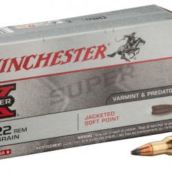 Winchester Cal. 222 REM 50gr Pointed soft point bte de 20