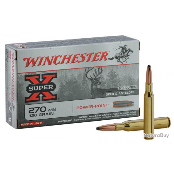 Winchester Cal. 270Win 130gr Power point bte de 20