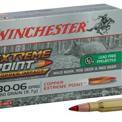 Winchester Cal. 30.06 Springfield 180gr Extreme Point Lead Free (Copper Impact) bte de 20