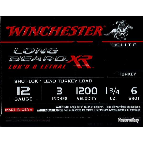 Winchester XR long beard - Cal. 12/76 N6 bte de 10