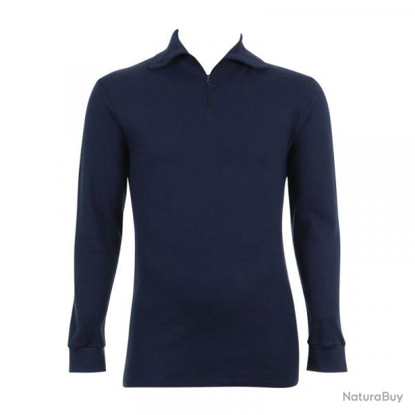 Chemise col zip marine (second choix) XL