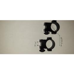 Une paire de colliers de fixation diamètre: 25,4 mm. rail:11 mm