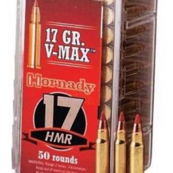 Munitions HORNADY v-max rimfire varmint express cal.17hmr 17gr par 50
