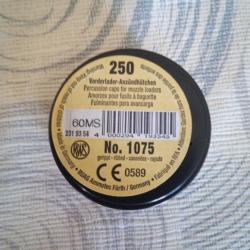 25 amorces RWS 1075, pour tout révolver et Colt poudre noir
