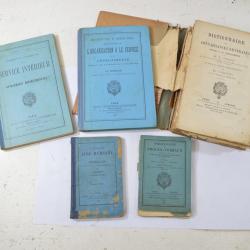 Lot livres règlement Gendarmerie 19e Siècle et WW1. Dictionnaire, aide mémoire organisation service