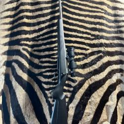 Carabine Tikka T3X inox cal.7RM - gauchère - point rouge Aimpoint H34S - 2 montages