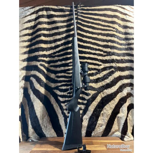 Carabine Tikka T3X inox cal.7RM - gauchre - point rouge Aimpoint H34S - 2 montages