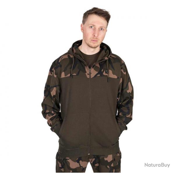 Sweat Homme Fox Lw Khaki/Camo Split Zip Hoody - Kaki/Camo