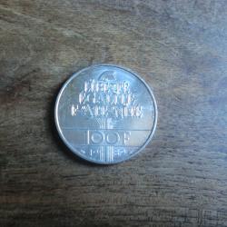 piece monnaie 100 francs argent droit de l homme / 1989