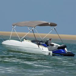 Toit bimini à 4 arceaux parois latérales 243x(200-213)x137 cm