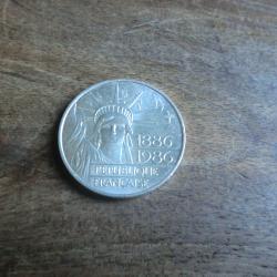piece monnaie 100 francs argent statue de la liberté  / 1986