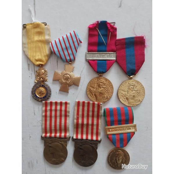 LOT DE 7 MEDAILLES MILITAIRES FRANCAISE