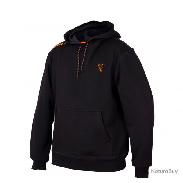 Sweat  capuche Fox collection black/orange taille S