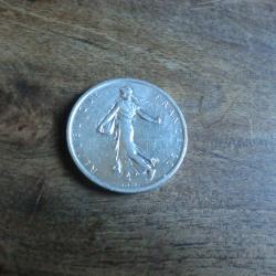 piece monnaie 5 francs semeuse argent  / 1960