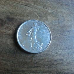 piece monnaie 5 francs semeuse argent  / 1962