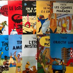 Affiche, poster, Affiche TINTIN lot de 10 posters  43 x 61 cm