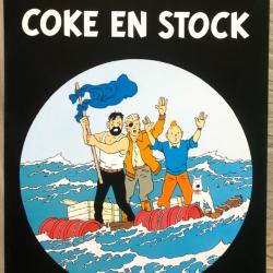 Affiche, poster,  TINTIN COKE EN STOCK.  43 x 61 cm