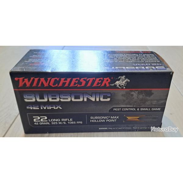 WINCHESTER SUBSONIC 42 MAX CAL.22 LR x 500 (Spcial Silencieux)