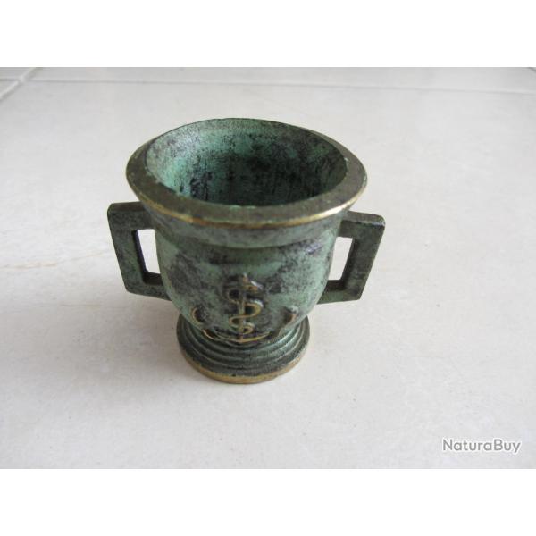 Mortier de pharmacien en bronze 1960
