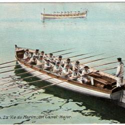 CPA - Marine Militaire -La Vie du Marin Un Canot -Major N°1392