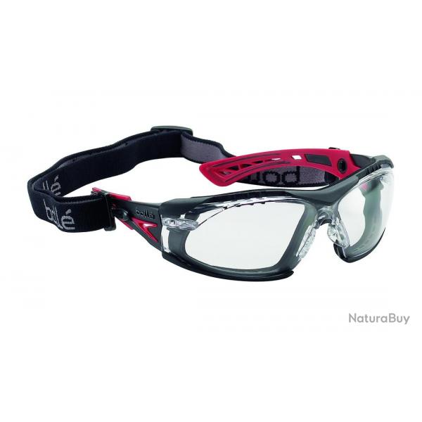 LUNETTES BOLLE RUSH+ PC TRANSPARENTES ROUGE - BOLL
