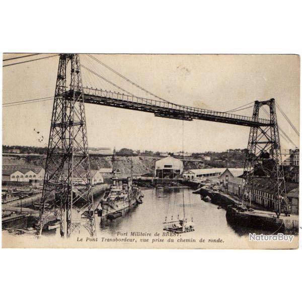 CPA - Marine Militaire - BREST - Le Pont Transbordeur,Vue prise du chemin de ronde N1393