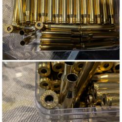 100 Etuis .270 Winchester désamorcées/recalibrées/nettoyées
