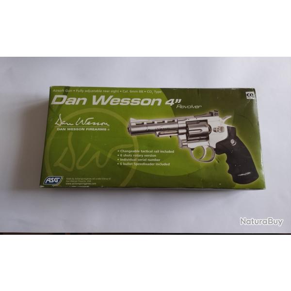 Dan Wesson 4'' pouces 6 mm airsoft CO2 full mtal prt  tirer