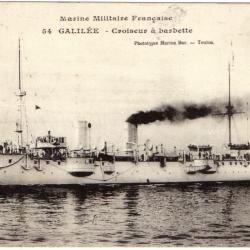 CPA - Marine Militaire Française  - GALILÉE- Croiseur a barbette N°1401