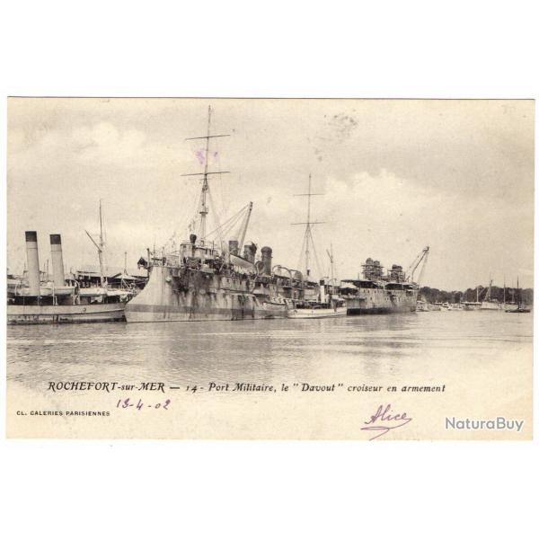 CPA - Marine Militaire - ROCHEFORT-sur-MER- Port Militaire le "Davout " croiseur en armement N1402