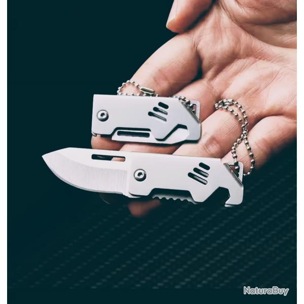 Mini couteau de poche en acier D2