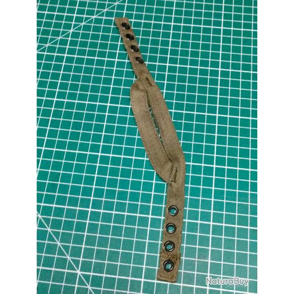 MENTONNIERE POUR CASQUE DE PARACHUTISTE US TOILE FRANCE INDOCHINE