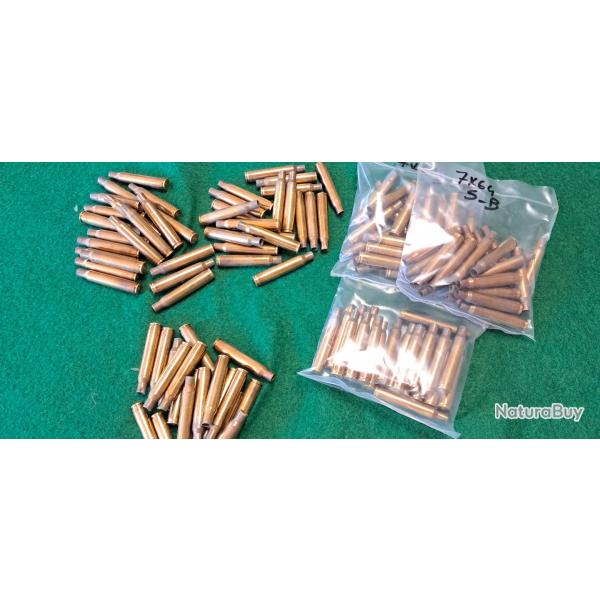 120 douilles 7x64 sellier bellot tirees 1 fois