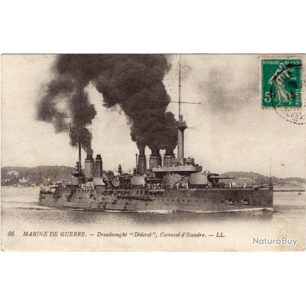 CPA - Marine DE GUERRE-Dreadnought " Diderot " Cuirasse dEscadre N1053