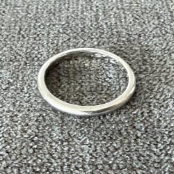 Petit anneau or blanc 18 carats - taille 48,5 - bague - alliance