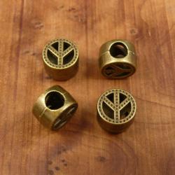 1 Perle en laiton PEACE & LOVE