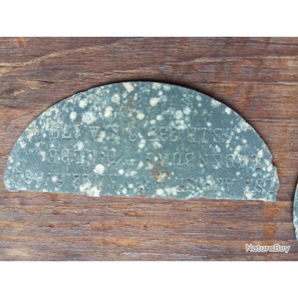 Plaque identification allemande ww1