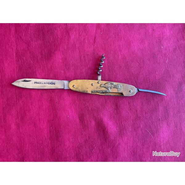 Couteau de poche, motifs chasse et pche, pas de prix de rserve