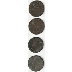 Monnaie Royale  France Lot De 4    LOUIS XVI Sol dit "à l'écu"