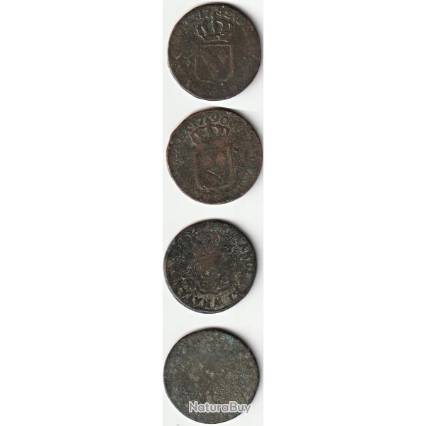 Monnaie Royale  France Lot De 4    LOUIS XVI Sol dit " l'cu"