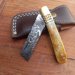 Joli Couteau COUPE CHOUX avec Étui en cuir