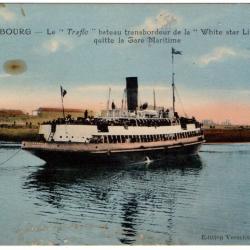 CPA -Marine - CHERBOURG -Le Trafic Bateau Transbordeur de la White dtar Line -N°229