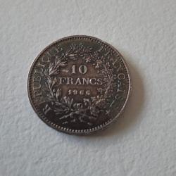 PIECE 10 FRANCS HERCULE ARGENT  année 1966