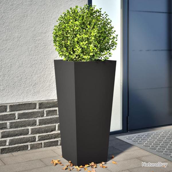 Jardinires 2 pcs noir 35x35x75 cm acier