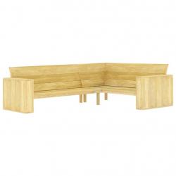 Banc d'angle de jardin 239 cm Bois de pin imprégné