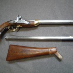 a voir rare pistolet de braconnier Mle 1822