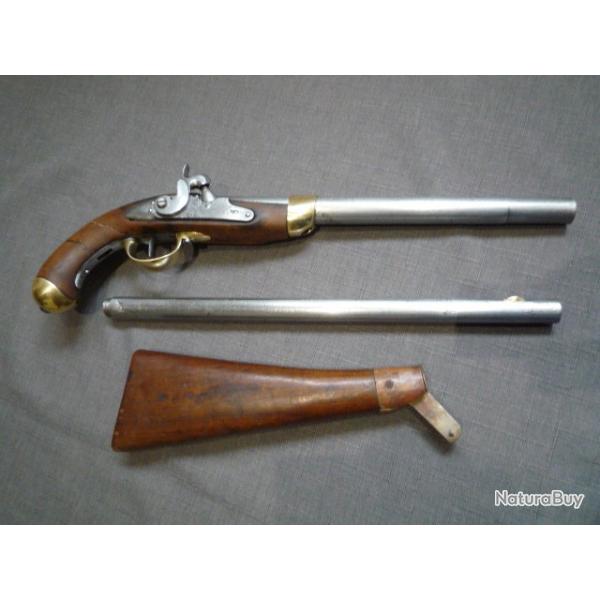 a voir rare pistolet de braconnier Mle 1822