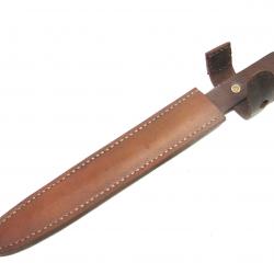 Fourreau cuir marron du poignard de tranchée Francais clou 1917  ref bab 05